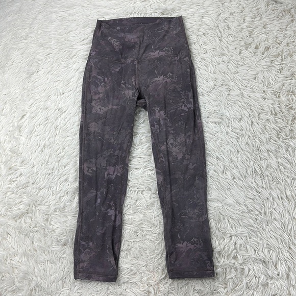 Lululemon Align Crop *21" Rejuvenate Dark Chrome Multi - Picture 1 of 5